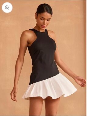 NWT Acegolfs More Than Basic Sleeveles Racerback Ruffle Dress size S